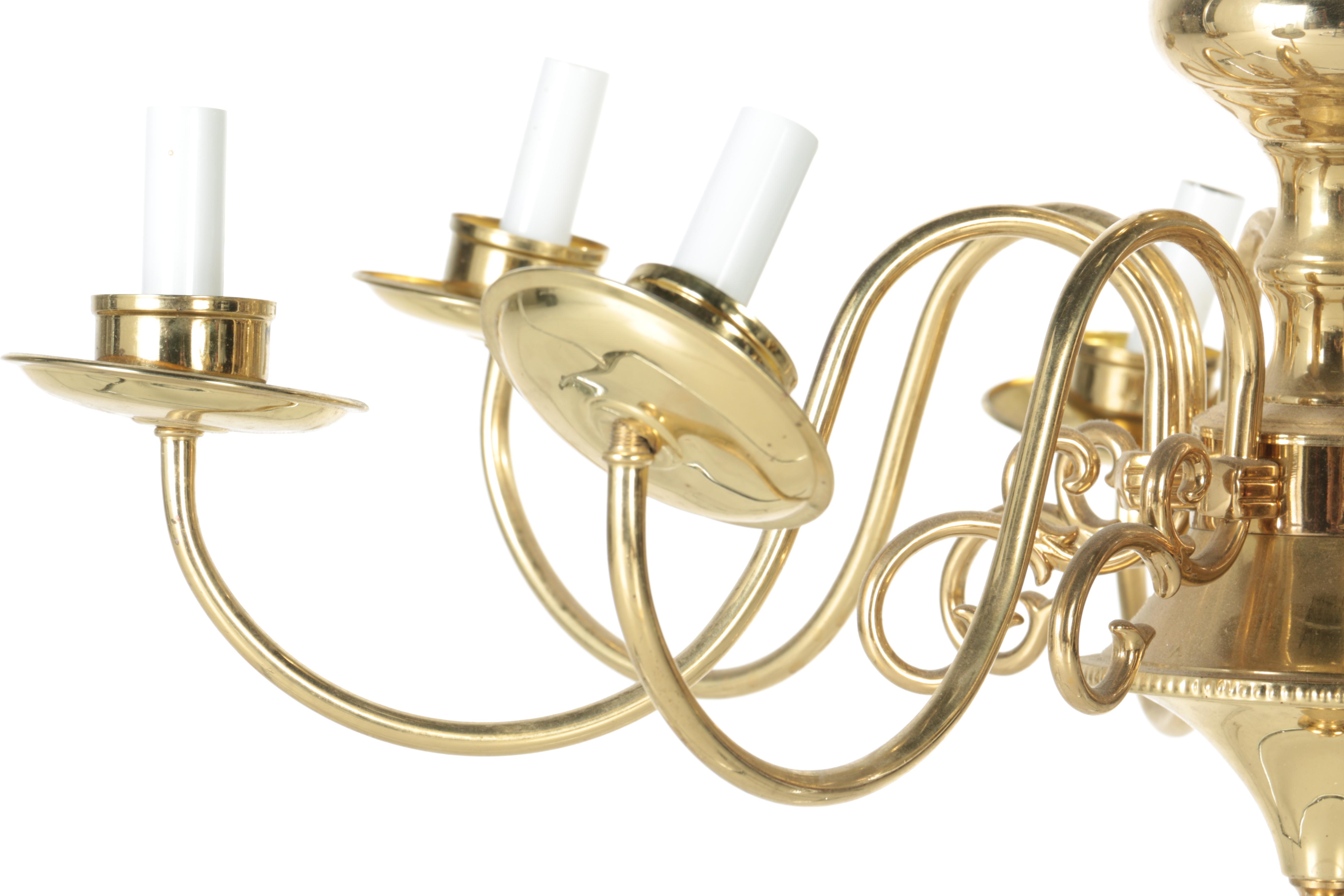 Brass Tone Chandelier