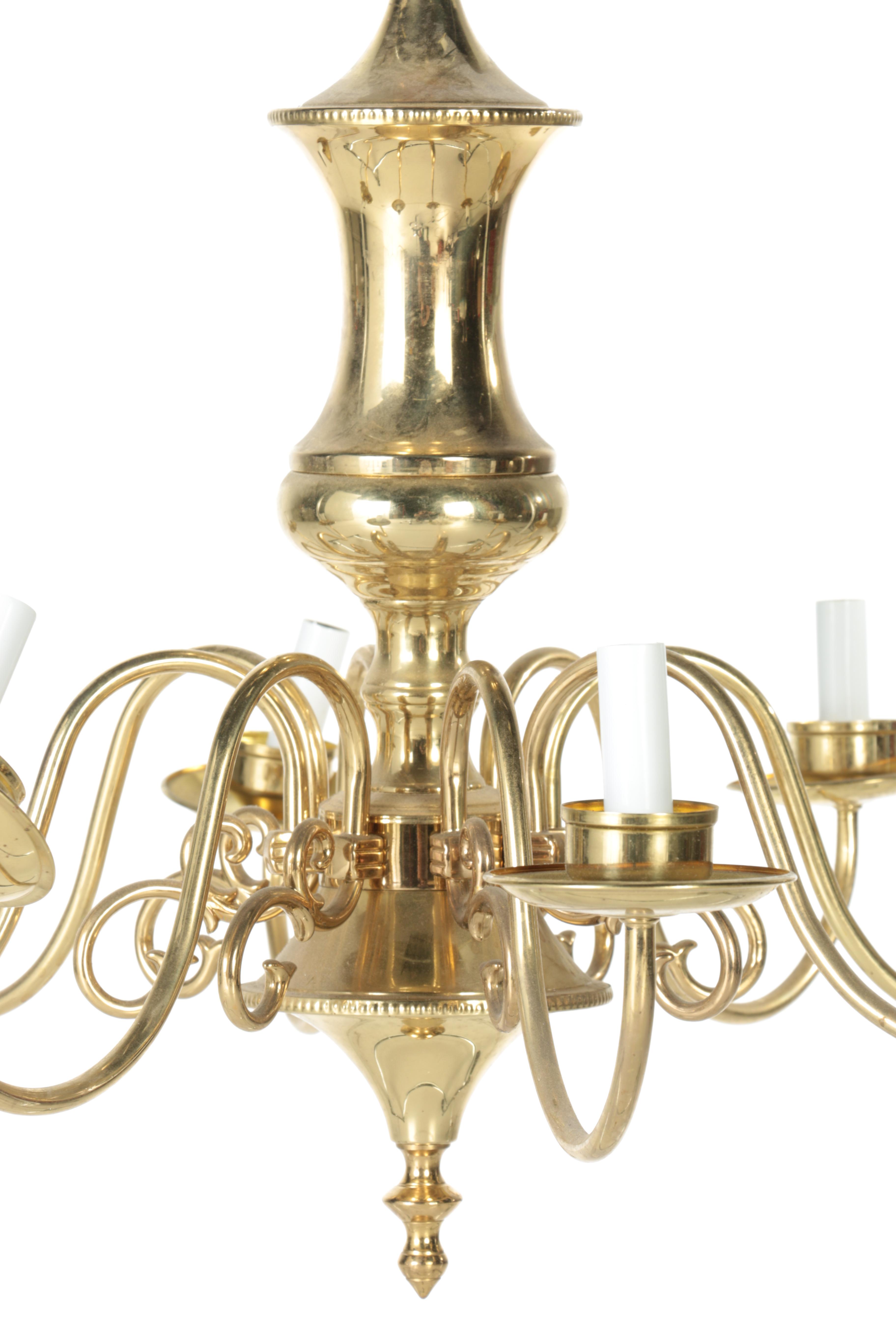 Brass Tone Chandelier