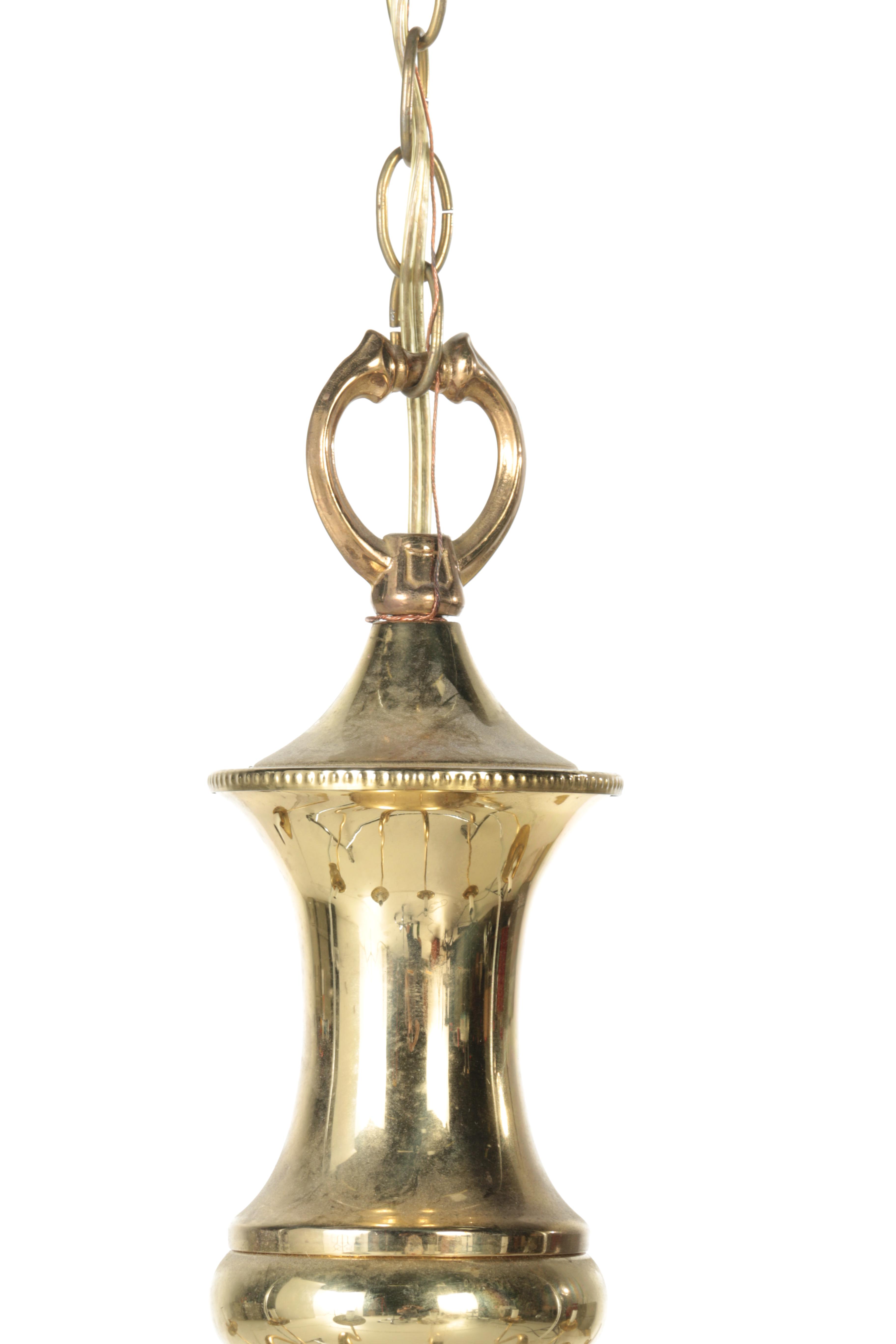 Brass Tone Chandelier