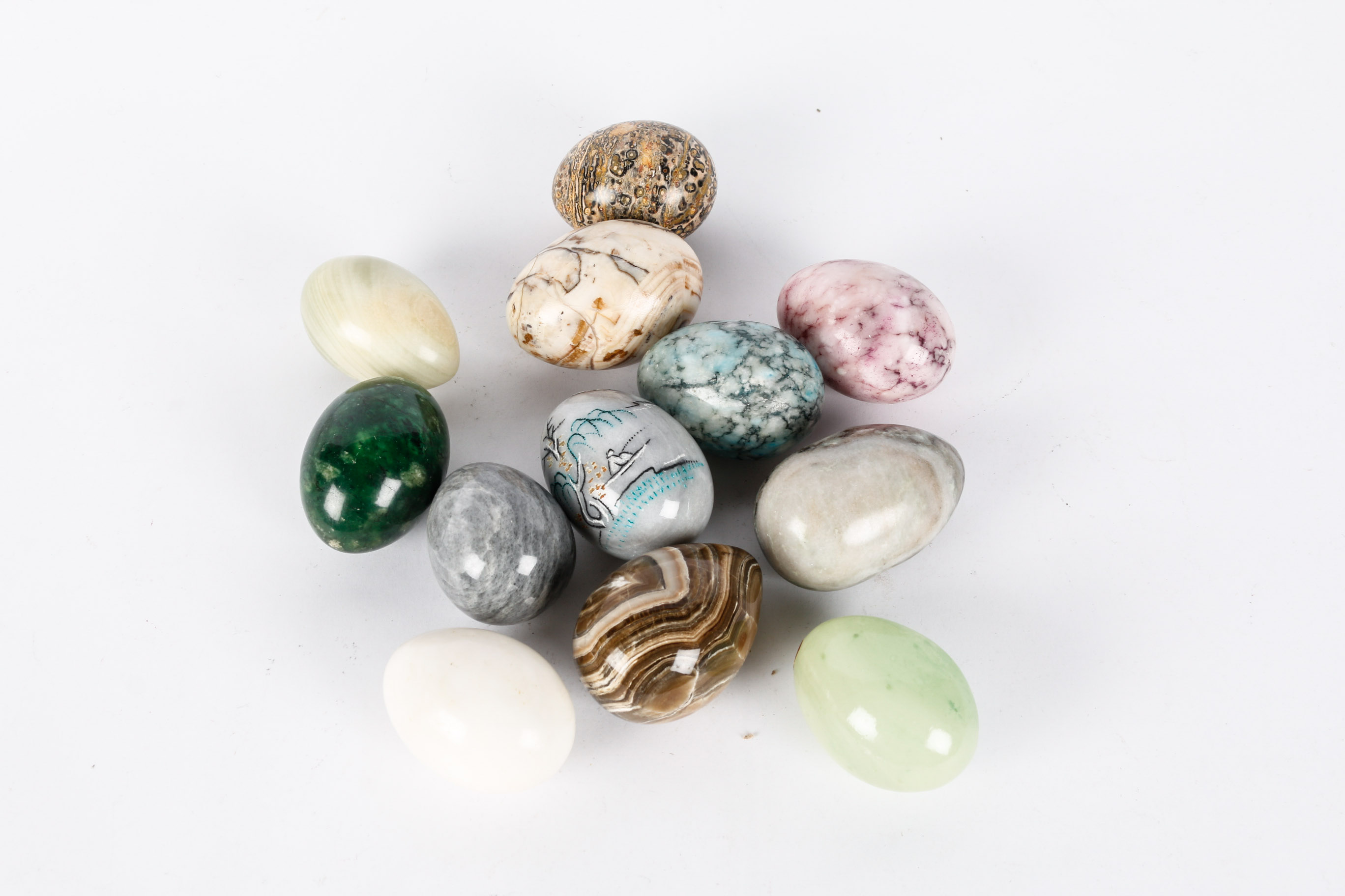 Dozen Decorative Marble Eggs