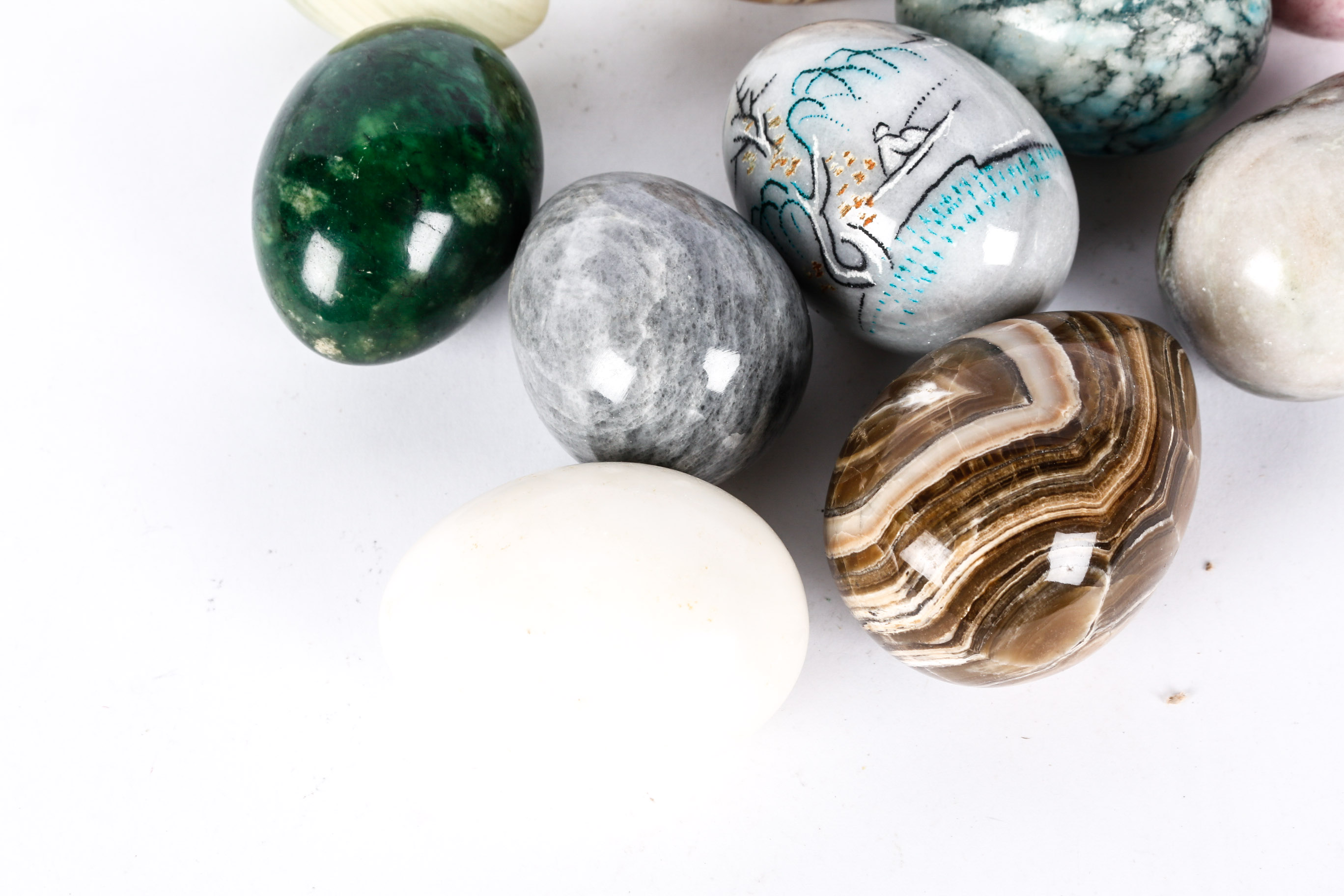 Dozen Decorative Marble Eggs