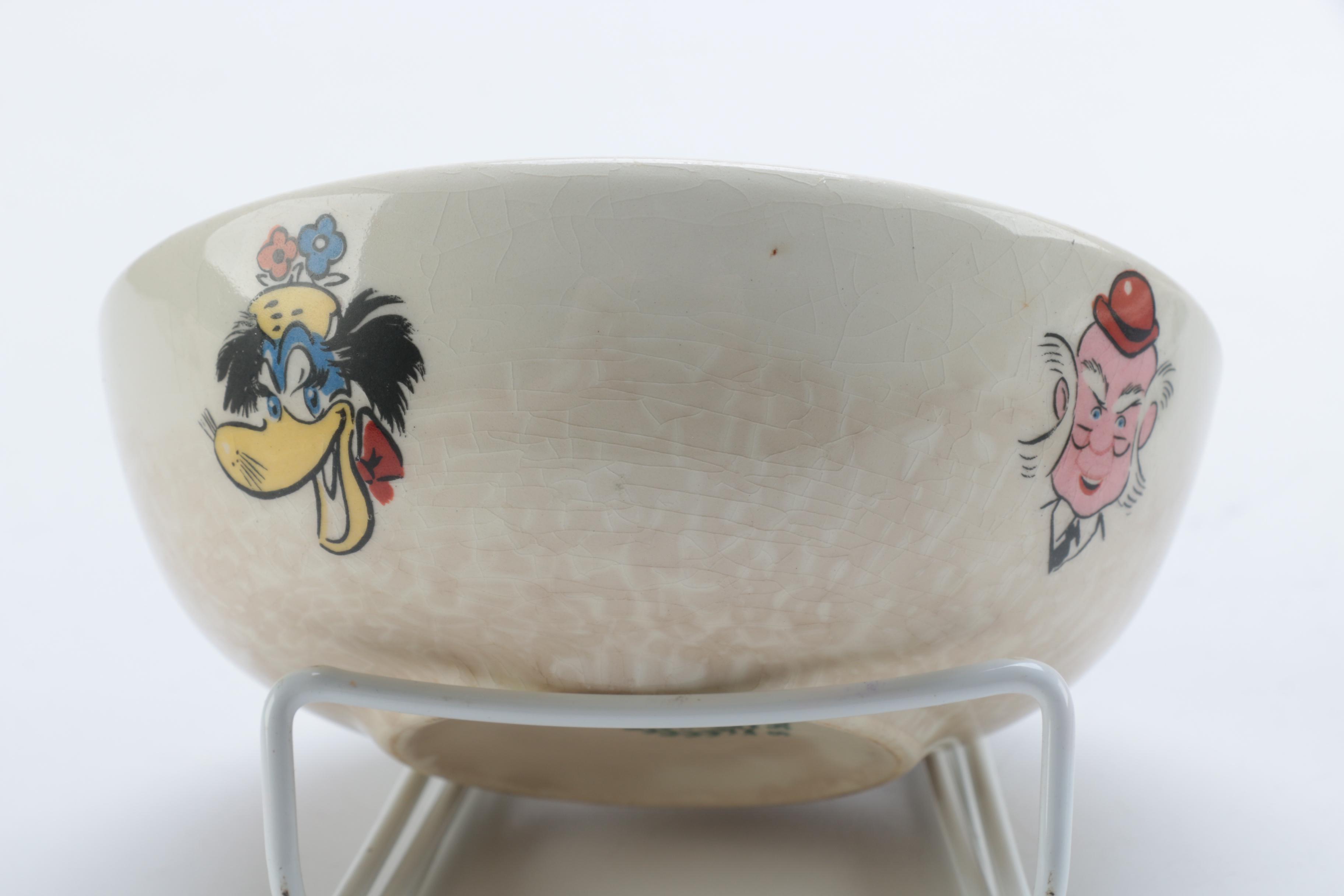 Vintage Bartsch Baby Bowl and Howdy Doody Cup and Bowl