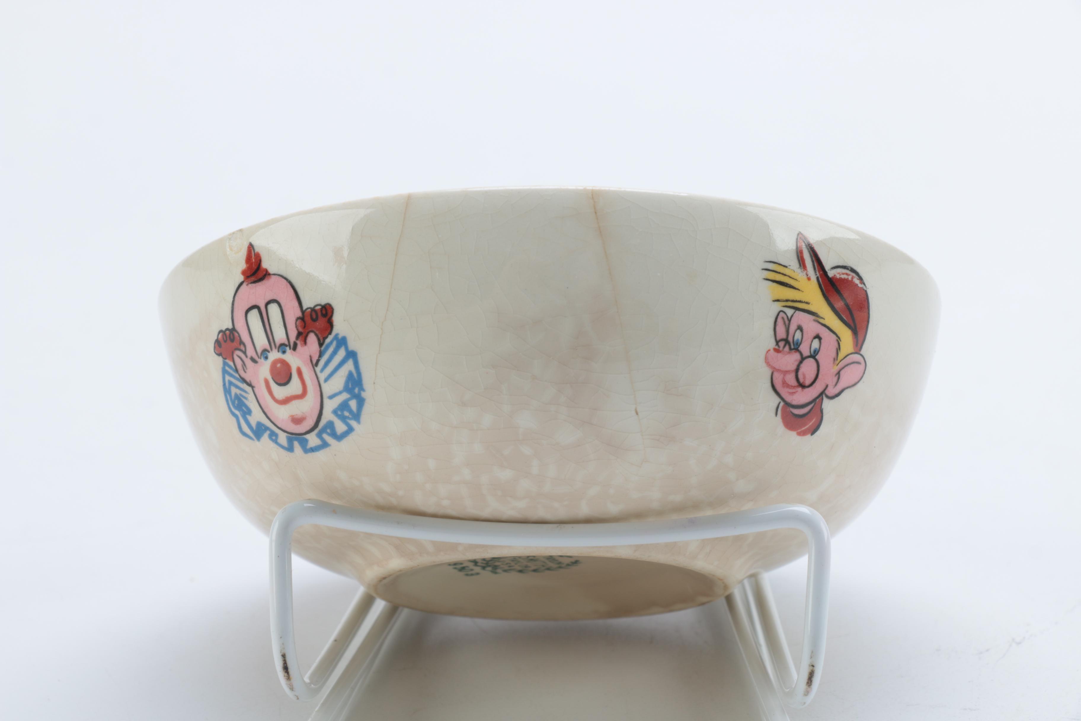 Vintage Bartsch Baby Bowl and Howdy Doody Cup and Bowl