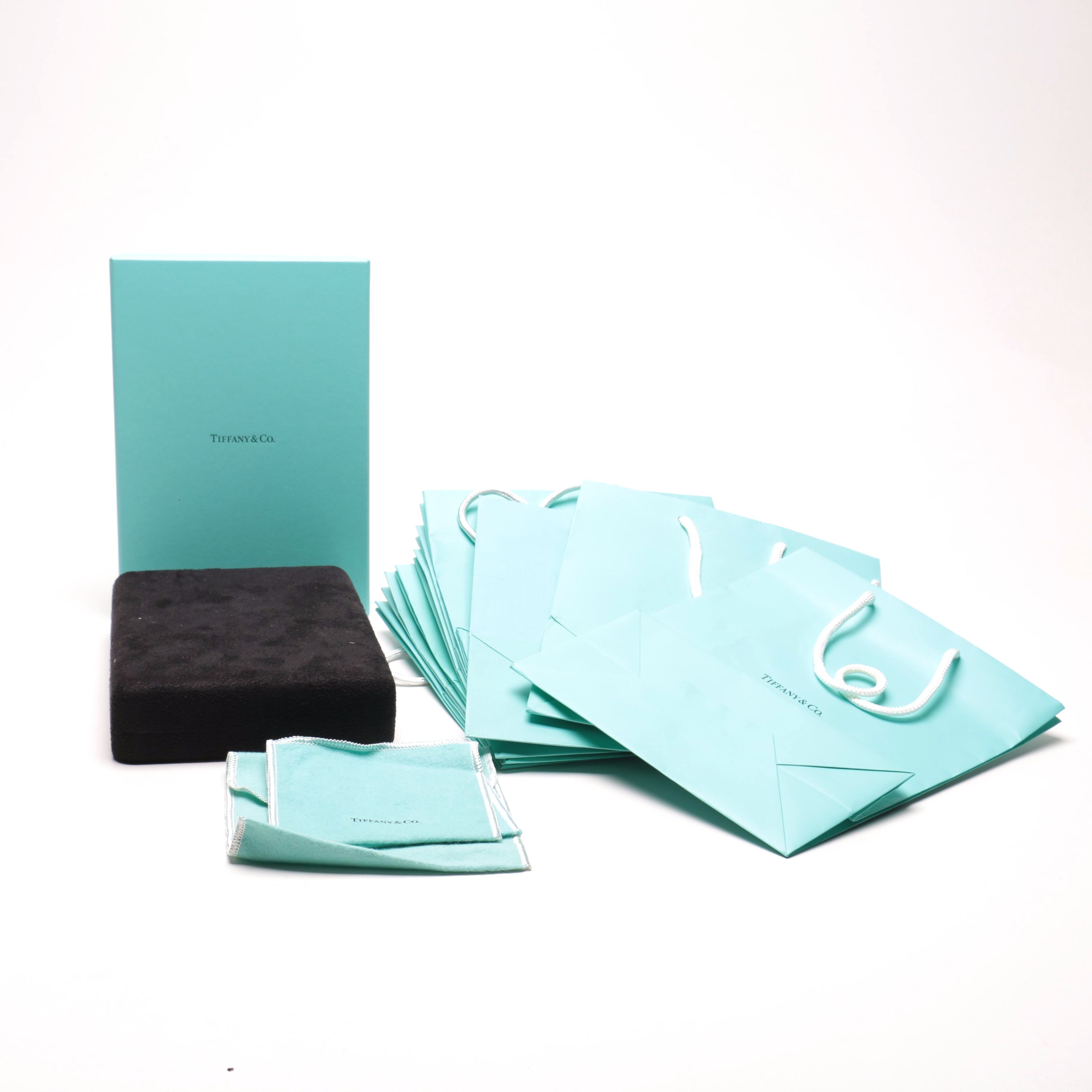 Tiffany Shopping Bags, Pouches and Necklace Box