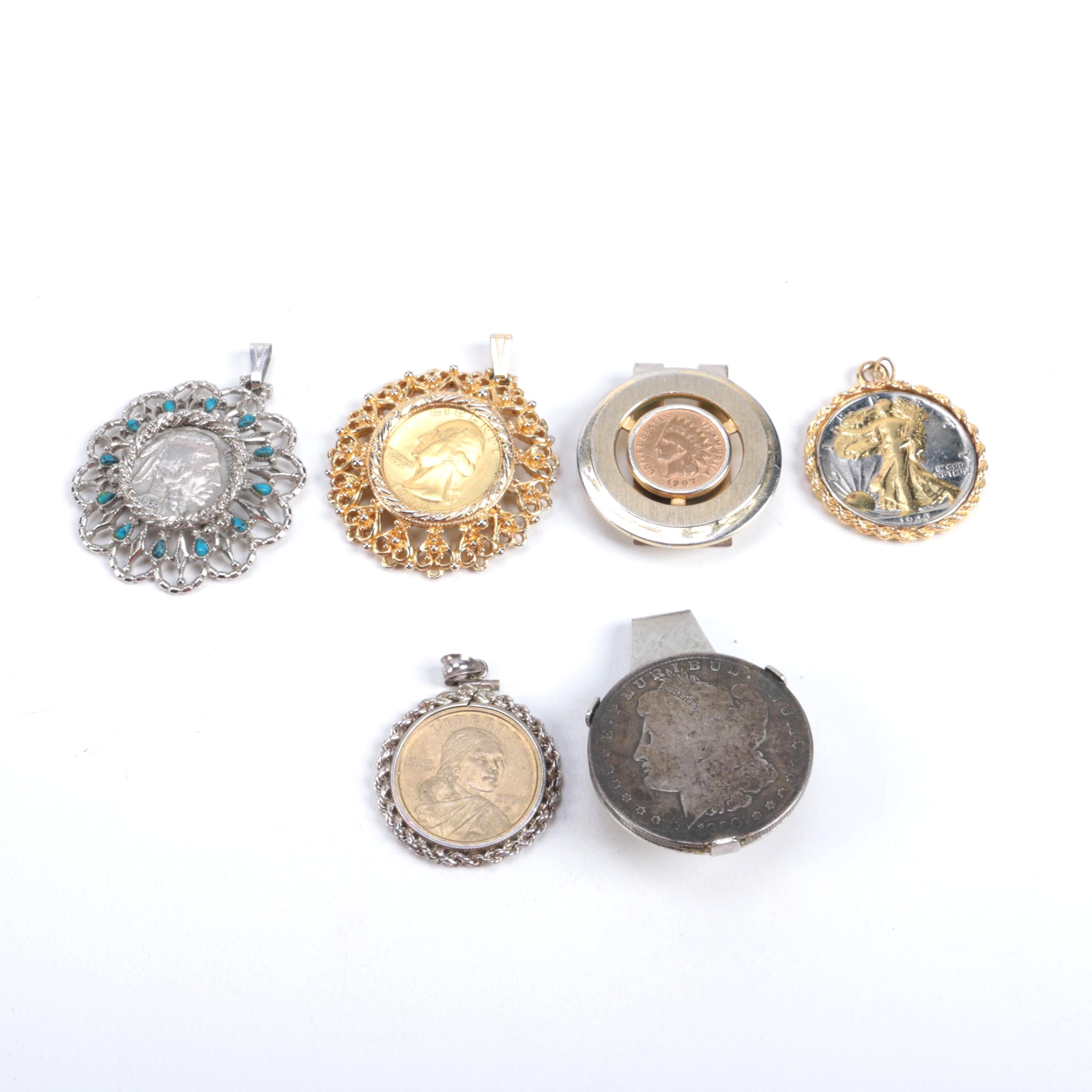 Coin Jewelry Including Silver Components