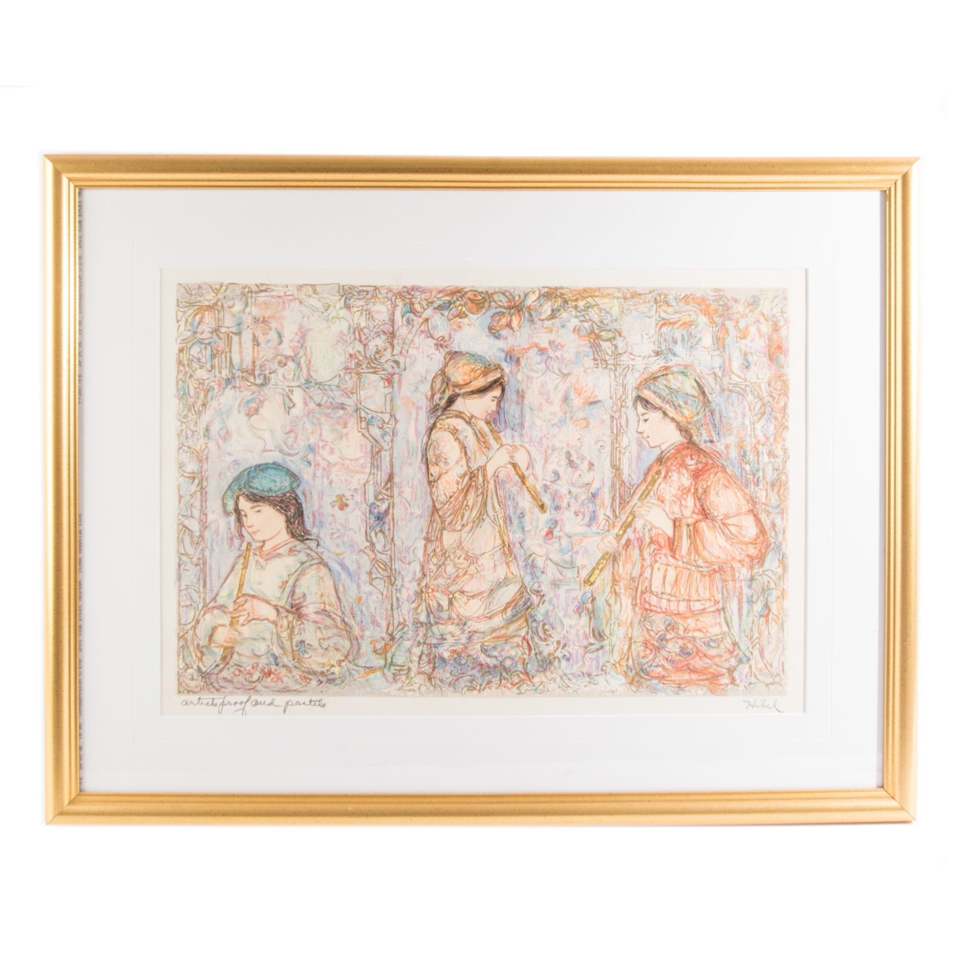 Edna Hibel Artist's Proof Embellished Lithograph