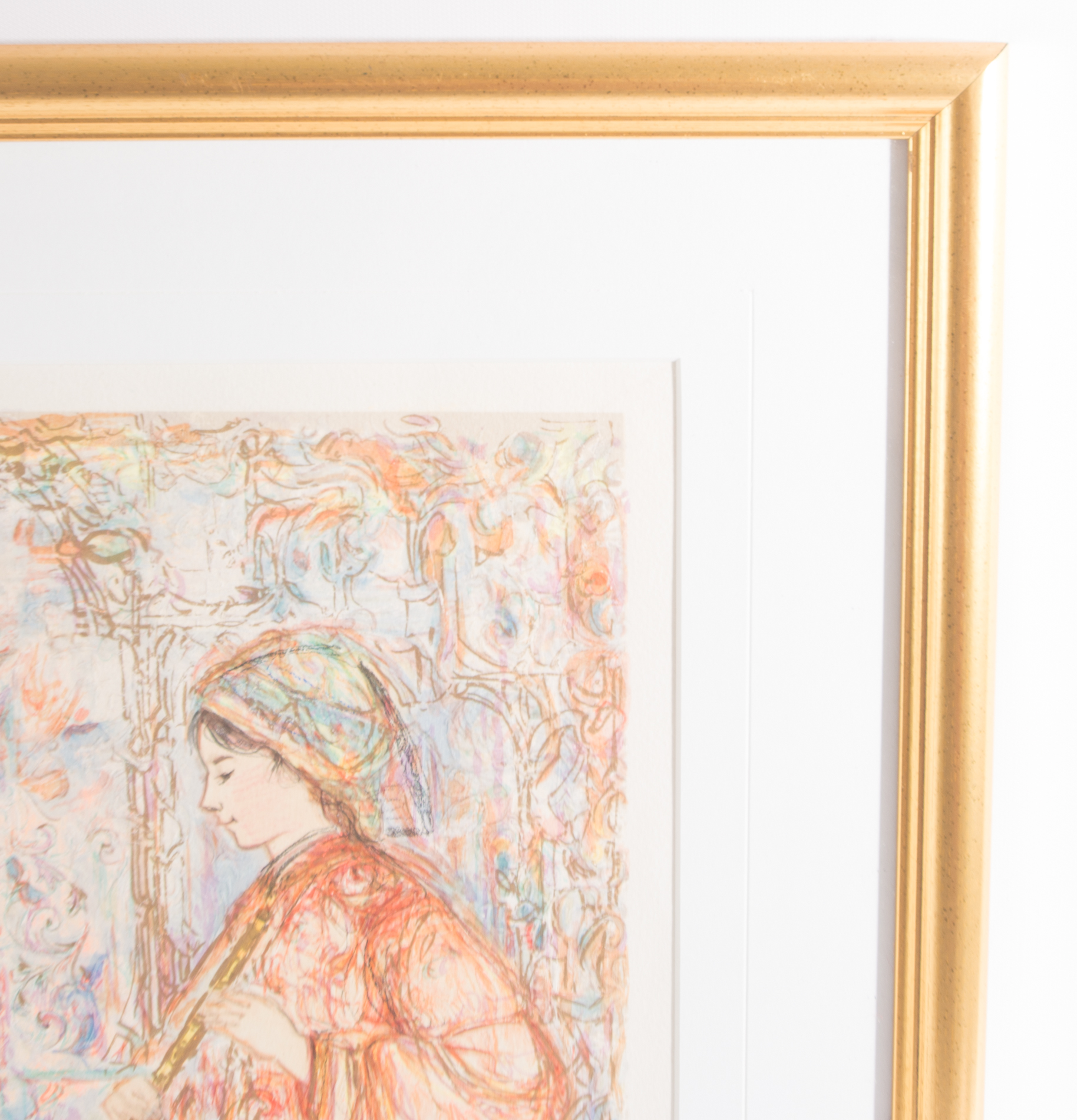 Edna Hibel Artist's Proof Embellished Lithograph