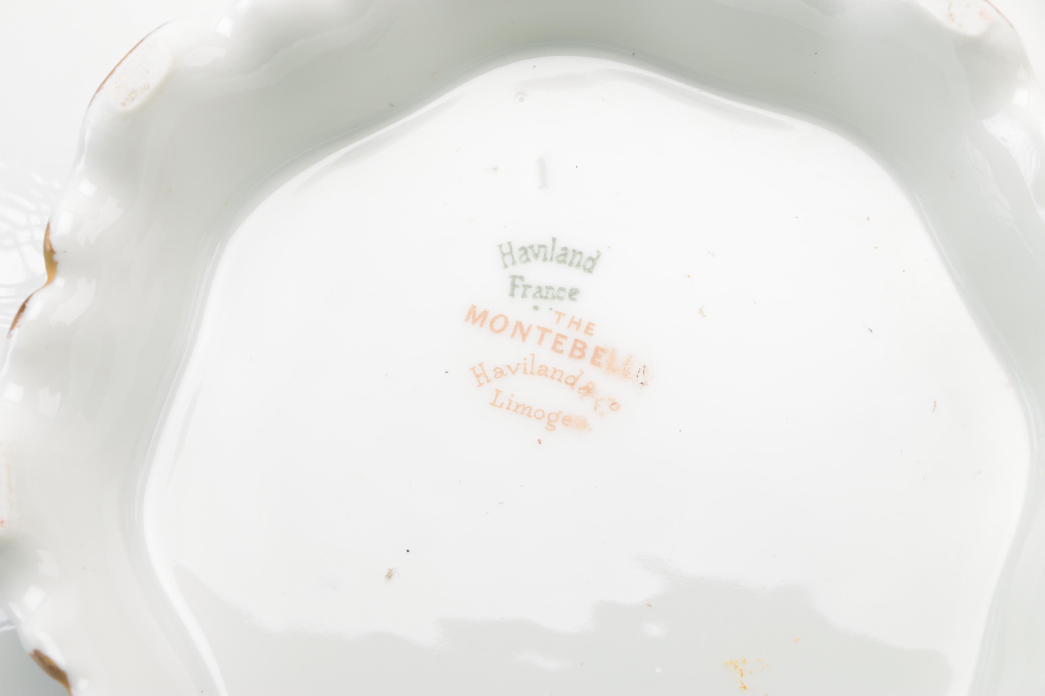 Limoges Porcelain Soup Tureen and Serving Bowl with Lid