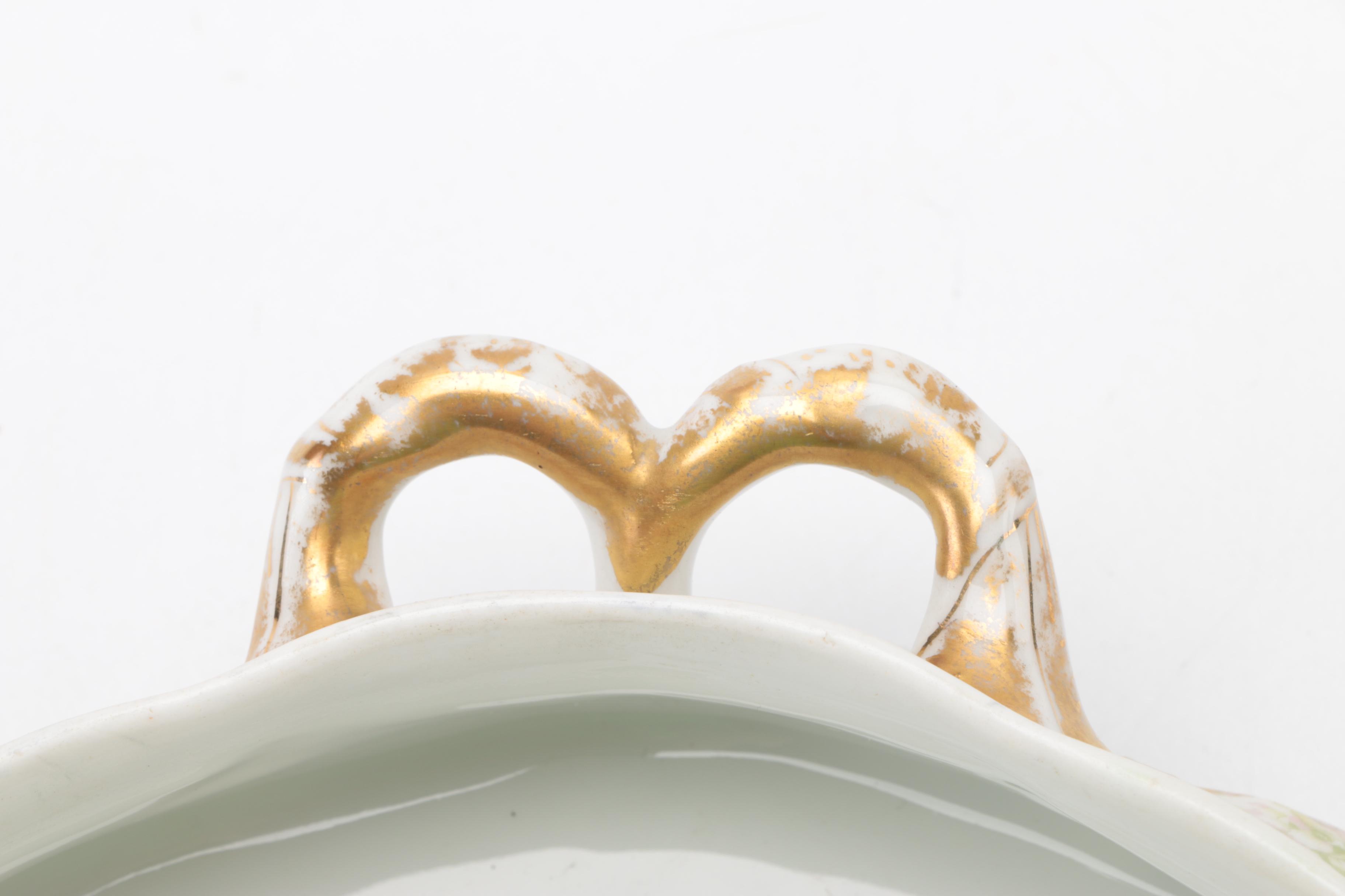 Limoges Porcelain Soup Tureen and Serving Bowl with Lid