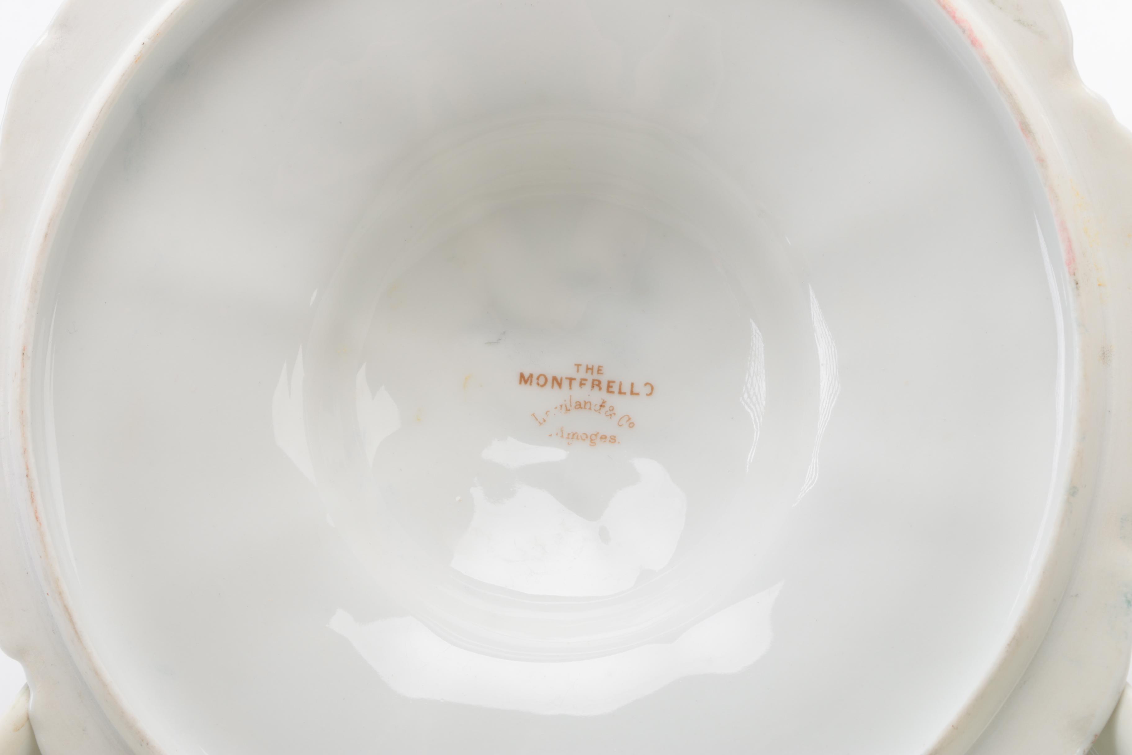 Limoges Porcelain Soup Tureen and Serving Bowl with Lid