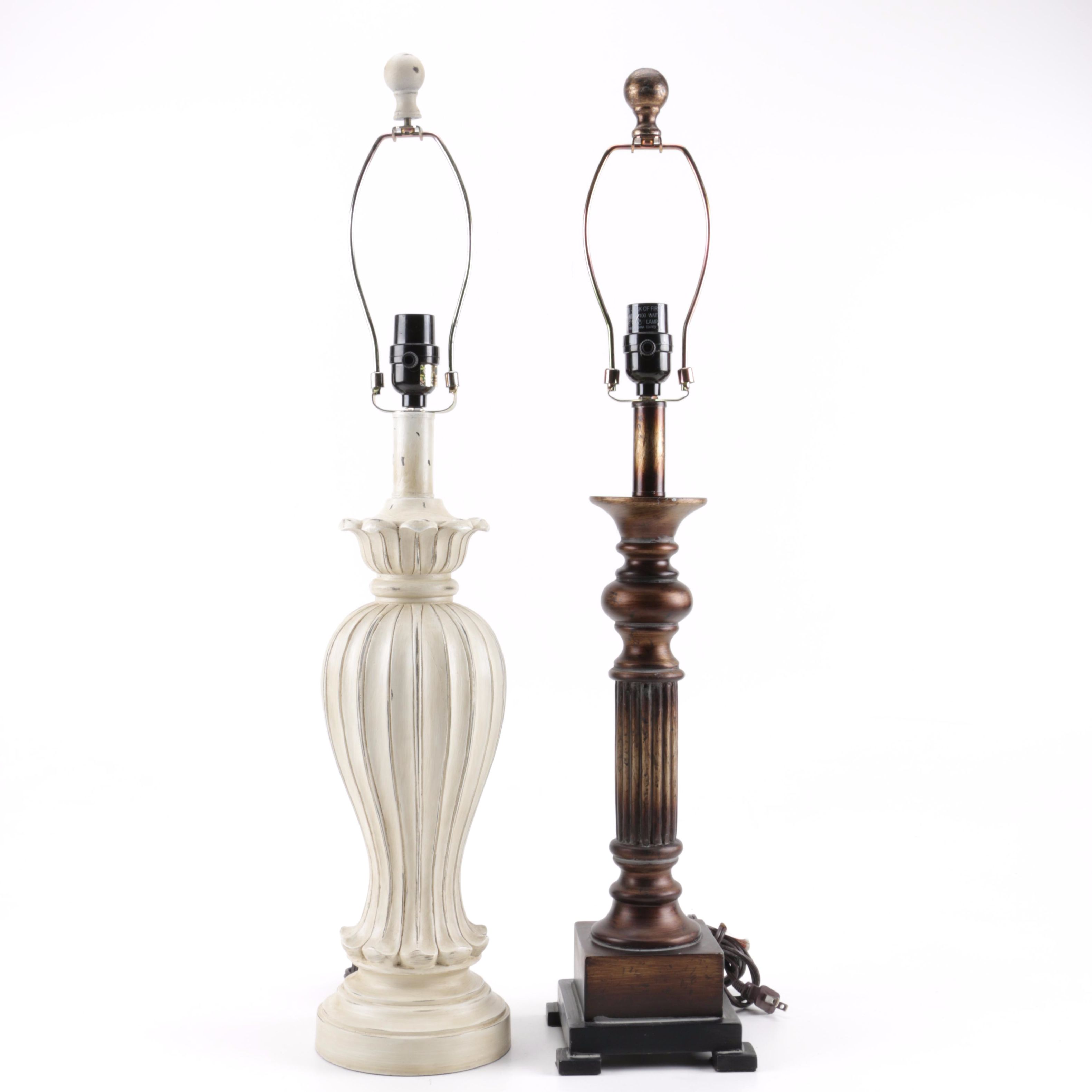Pair of Wooden Table Lamps