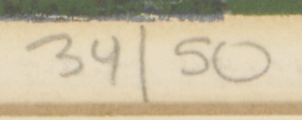 Robert Burkert Signed Limited Edition Serigraph on Paper "Heat Lightning (June)"