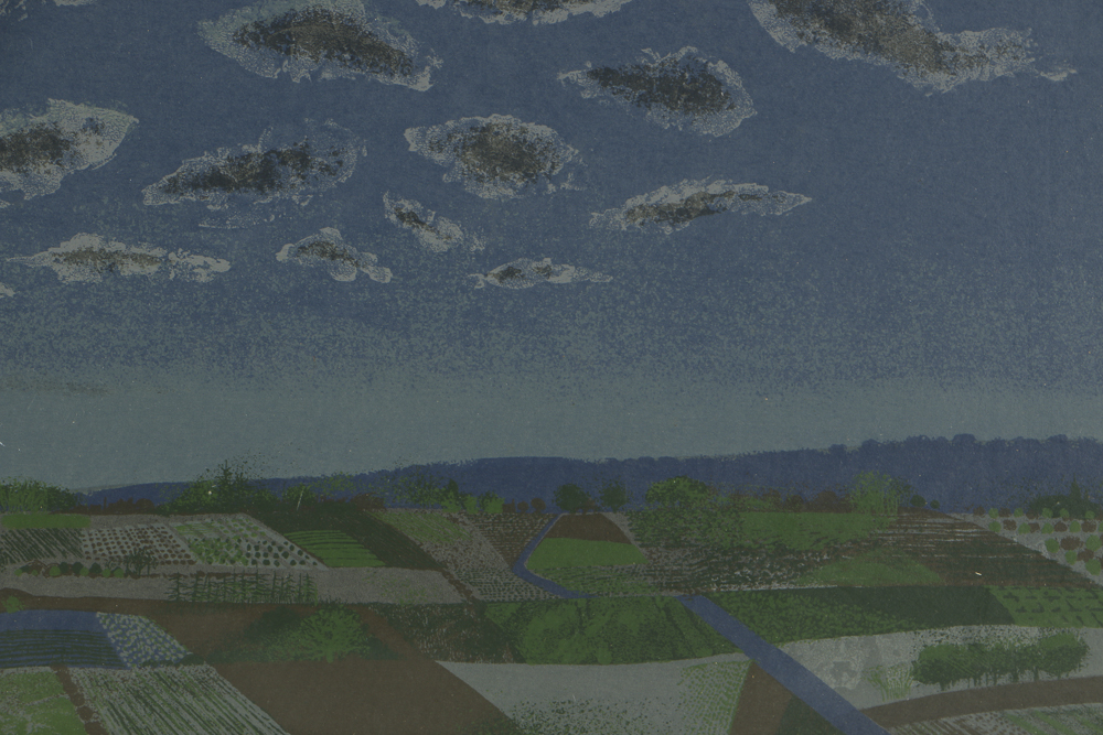 Robert Burkert Signed Limited Edition Serigraph on Paper "Heat Lightning (June)"