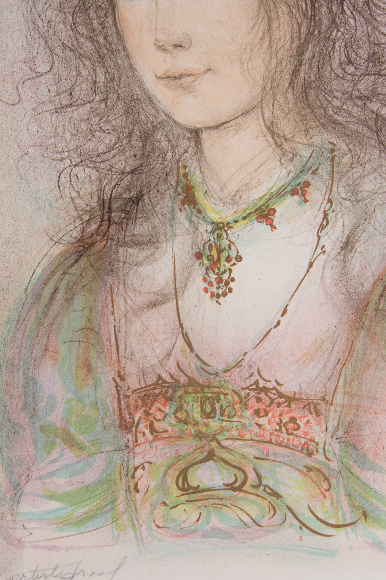 Edna Hibel Artist's Proof Lithograph "Aurora"