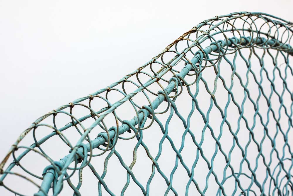 Blue Wire Garden Bench