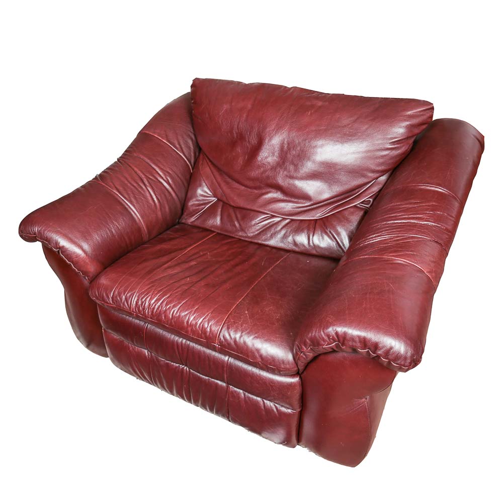 Reclining Leather Sofa and Chair