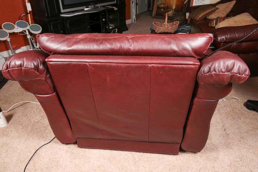 Reclining Leather Sofa and Chair