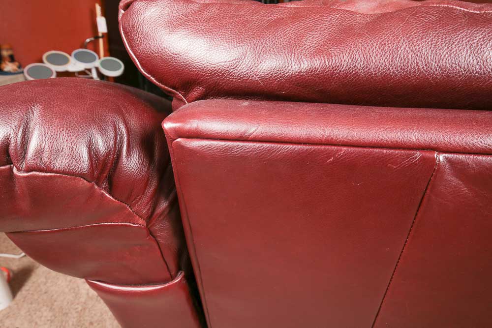 Reclining Leather Sofa and Chair