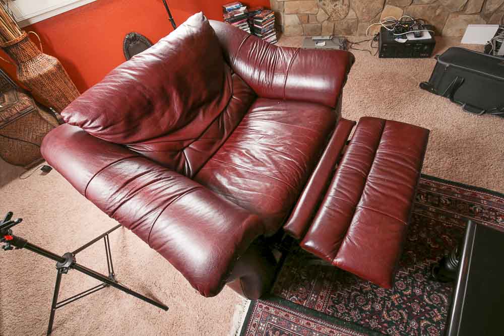 Reclining Leather Sofa and Chair