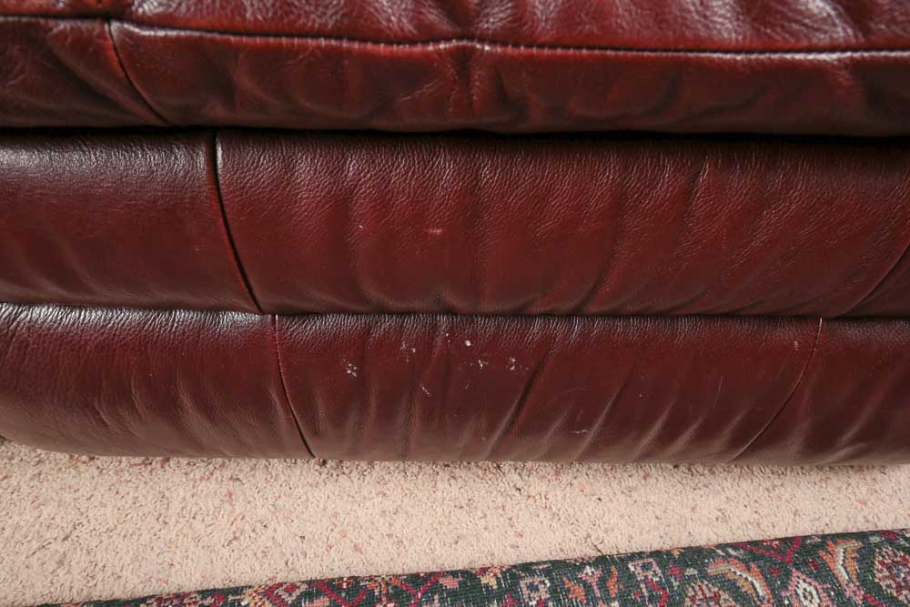 Reclining Leather Sofa and Chair