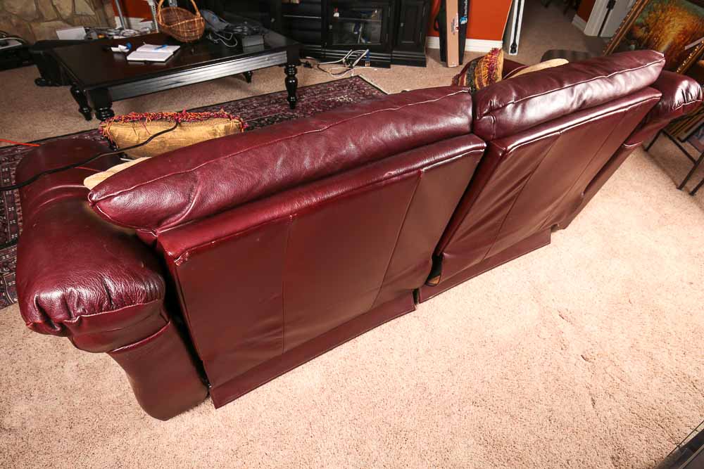 Reclining Leather Sofa and Chair