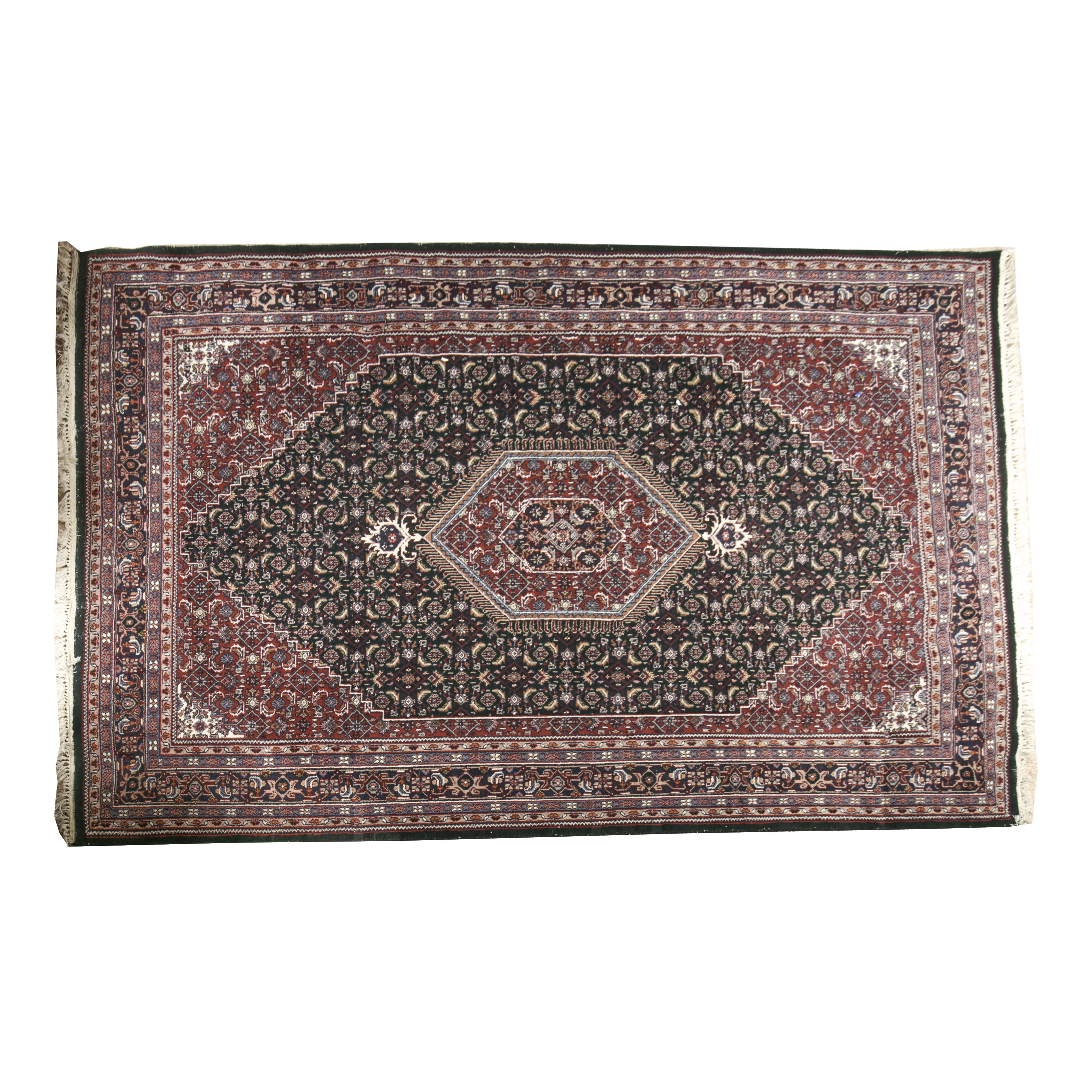 Hand-Knotted Bijar Wool Area Rug