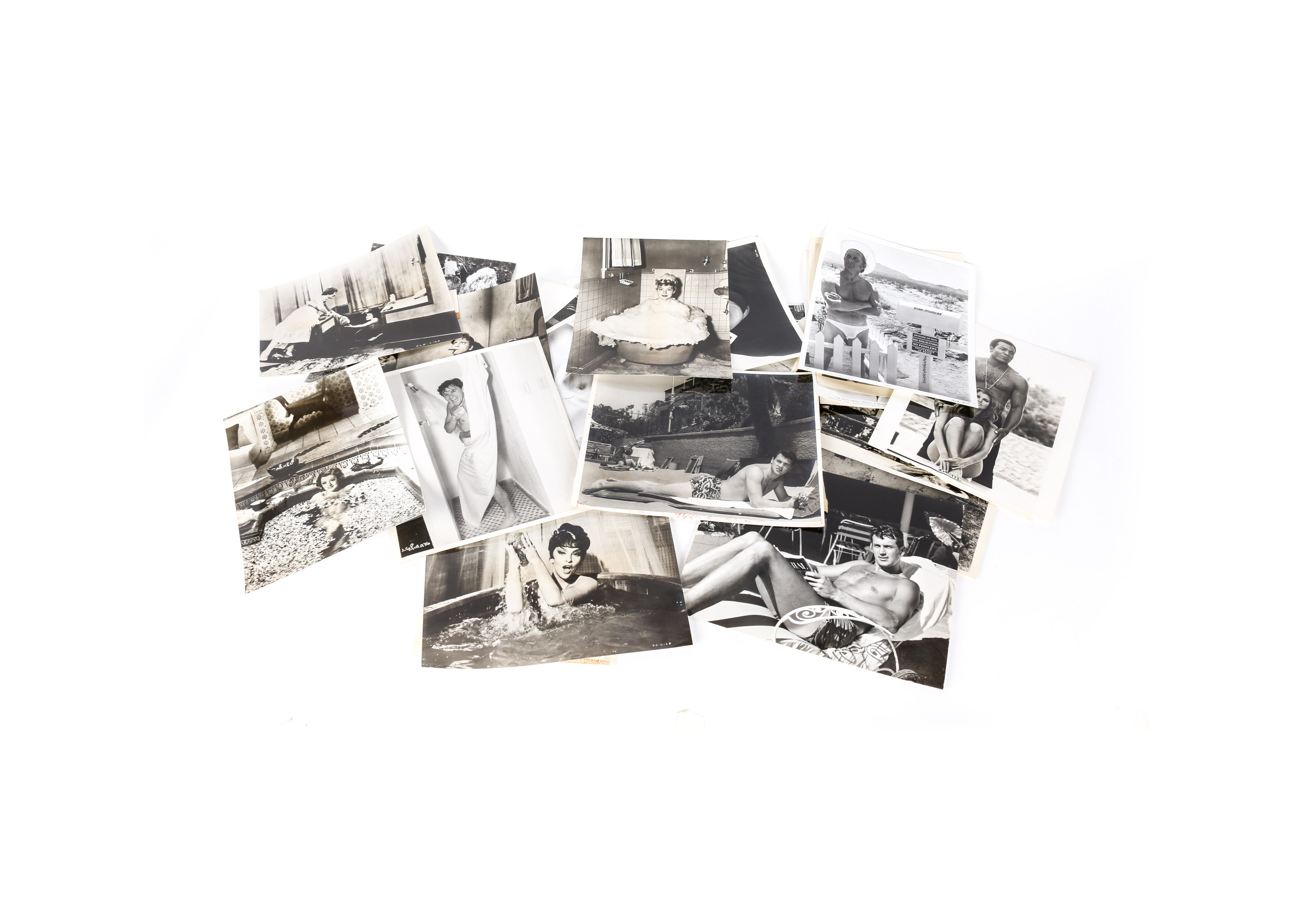 Vintage Hollywood Photographs including Rock Hudson and Other Stars