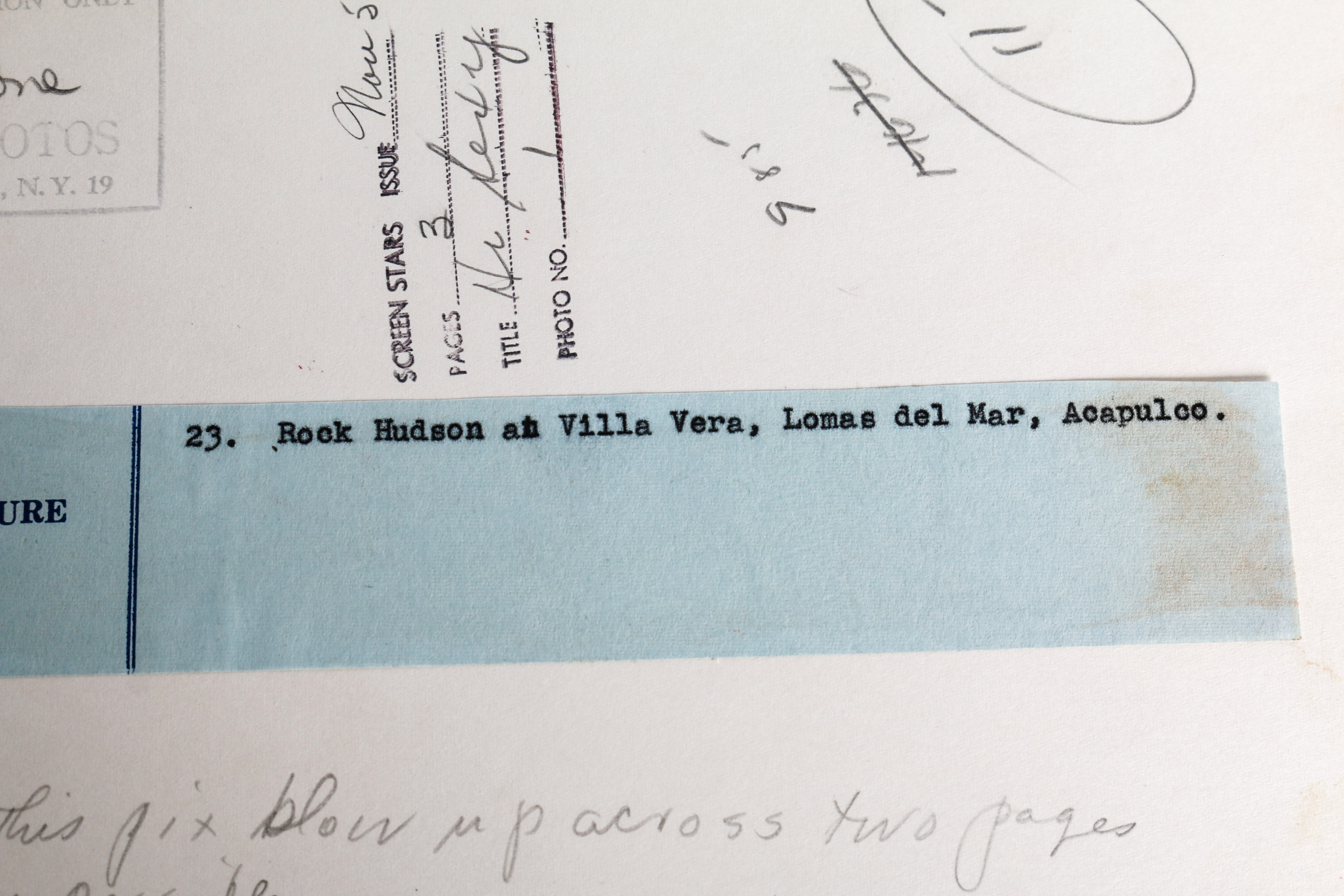 Vintage Hollywood Photographs including Rock Hudson and Other Stars