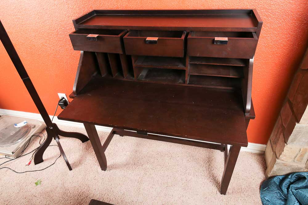 Desk, Stool and Coat Rack