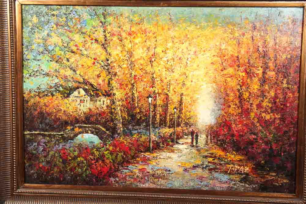 Topaz Acrylic Painting of an Autumn Walk