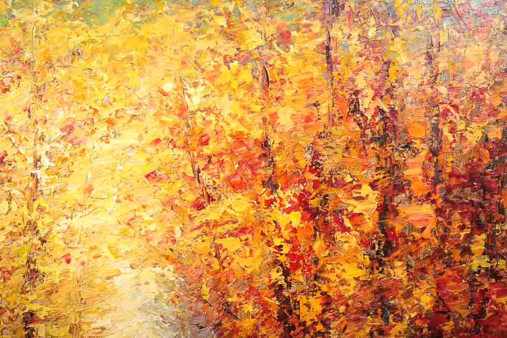 Topaz Acrylic Painting of an Autumn Walk