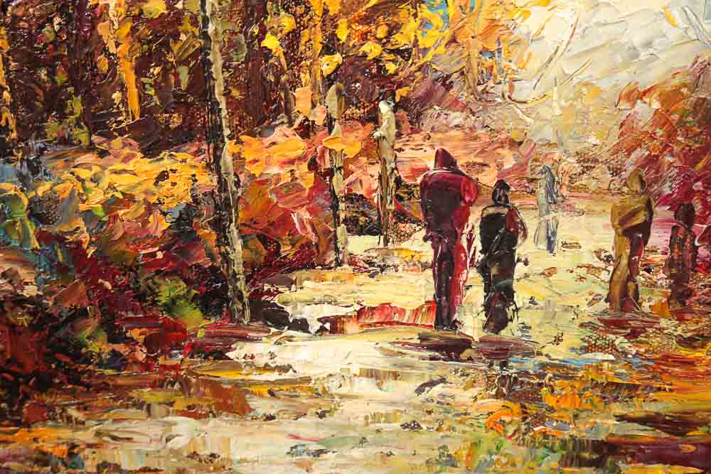 Topaz Acrylic Painting of an Autumn Walk