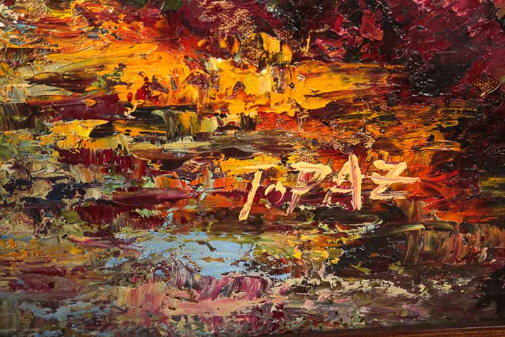 Topaz Acrylic Painting of an Autumn Walk