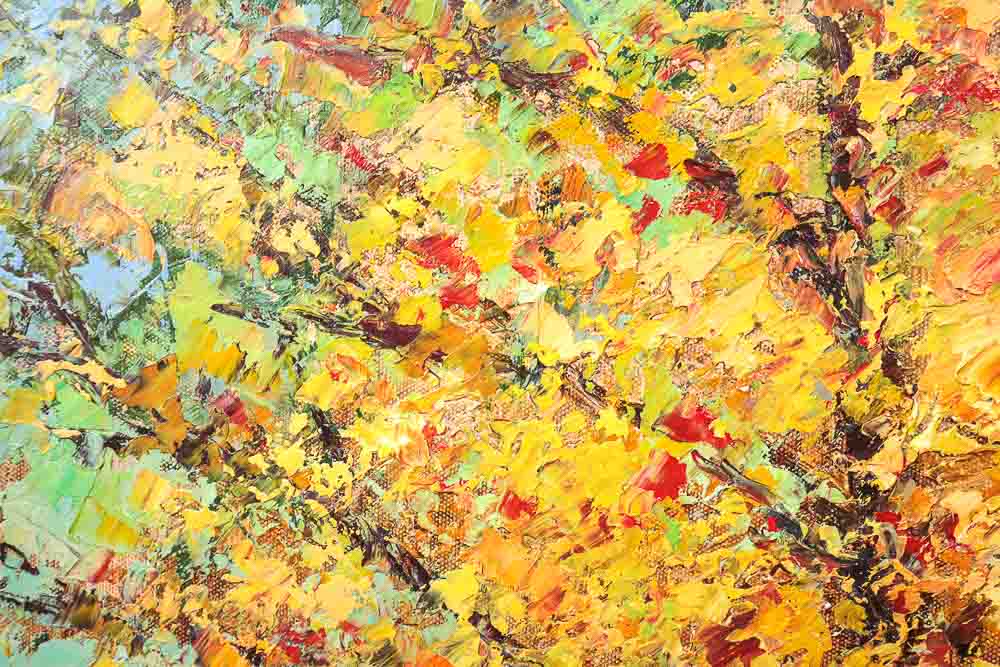 Topaz Acrylic Painting of an Autumn Walk