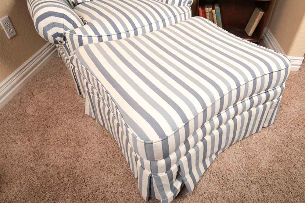 Clayton Marcus Upholstered Armchair and Ottoman