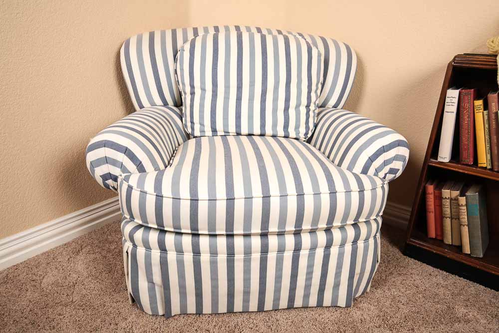 Clayton Marcus Upholstered Armchair and Ottoman