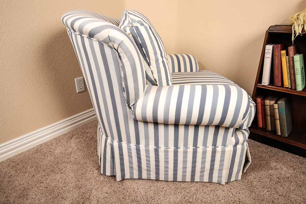 Clayton Marcus Upholstered Armchair and Ottoman