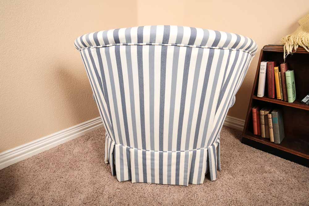 Clayton Marcus Upholstered Armchair and Ottoman