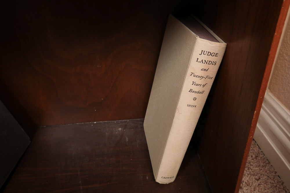 Vintage Bookshelf and Collection of Vintage Children's Books