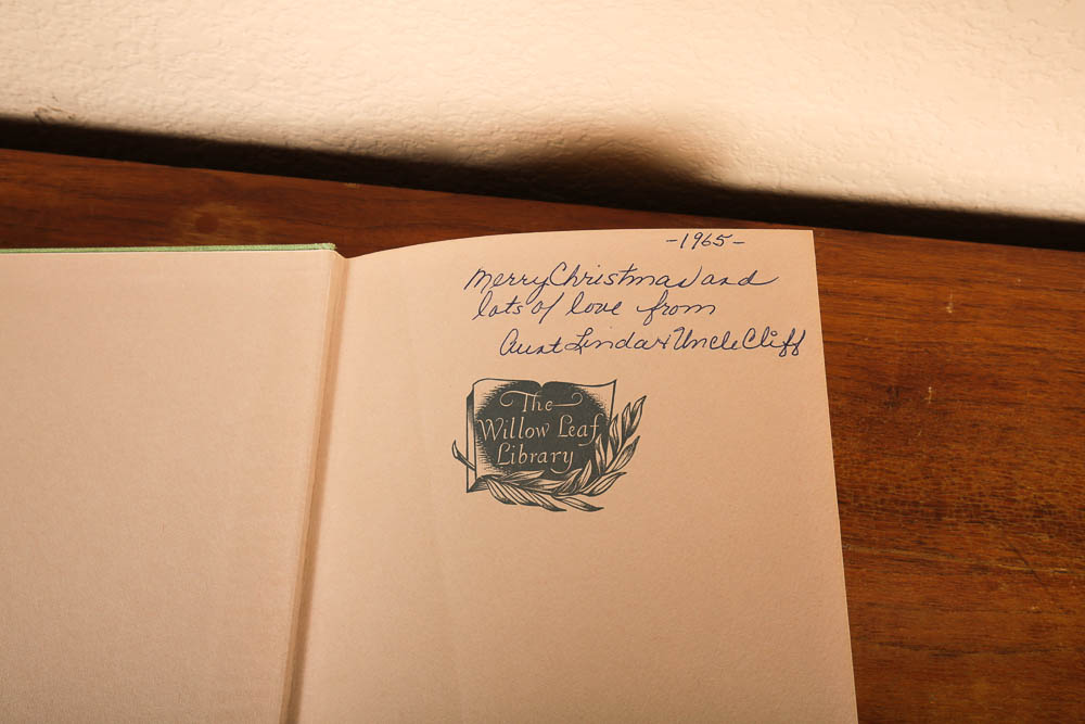 Vintage Bookshelf and Collection of Vintage Children's Books