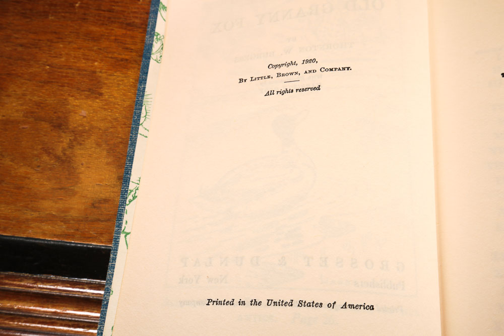 Vintage Bookshelf and Collection of Vintage Children's Books