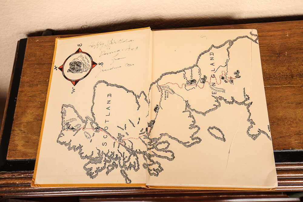 Vintage Bookshelf and Collection of Vintage Children's Books