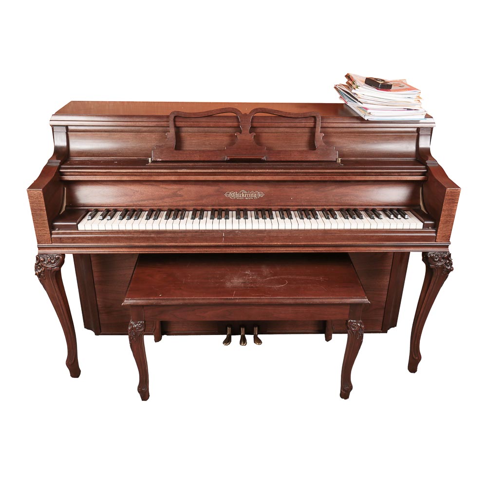 Chickering Spinet Piano and Bench