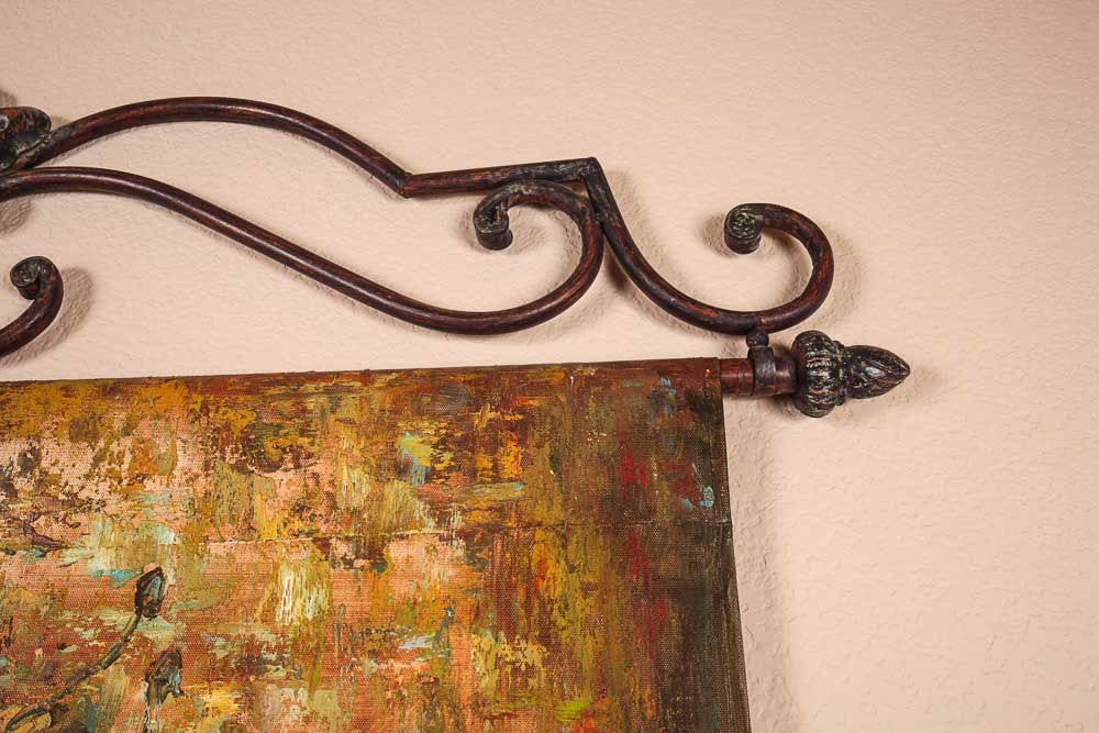 Contemporary Floral Oil Painting Wall Hanging