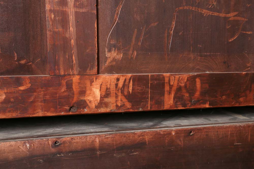 Antique Empire Style Flame Mahogany Secretary