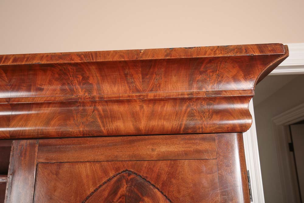 Antique Empire Style Flame Mahogany Secretary