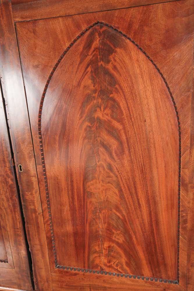 Antique Empire Style Flame Mahogany Secretary