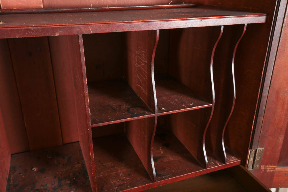 Antique Empire Style Flame Mahogany Secretary