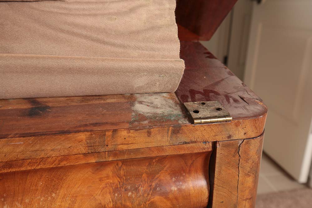 Antique Empire Style Flame Mahogany Secretary