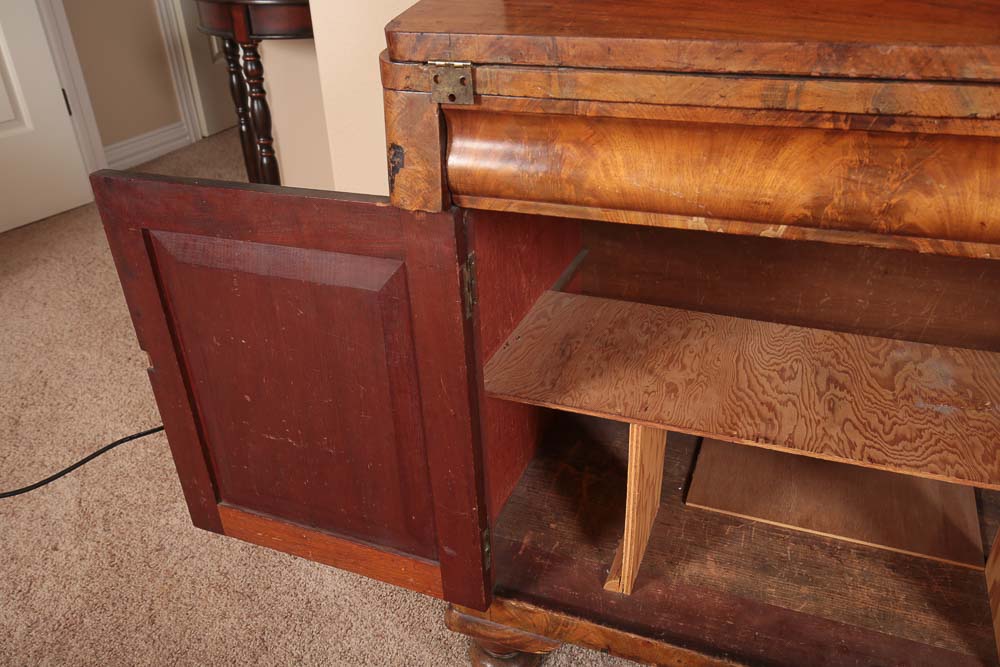 Antique Empire Style Flame Mahogany Secretary